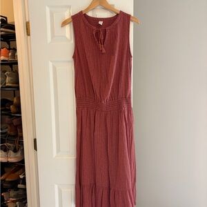 Prana Sleeveless Terracotta Midi Dress